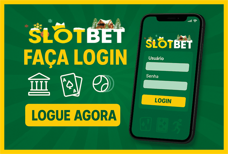 Imagem destacando login seguro na SLOTBET para novos usuários